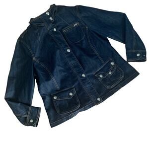 Lane Bryant size 14 16 1x denim jean jacket dark wash torrid